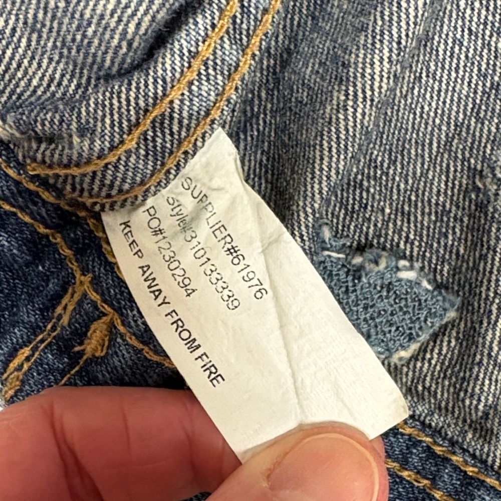 Ralph Lauren Kids vintage Blue Jean zip distressed Denim Jacket 18m - Picture 8 of 8